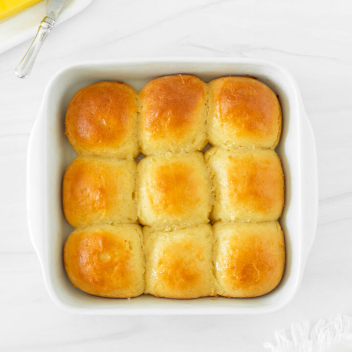 These gluten-free dinner rolls are the perfect soft and buttery rolls made with a blend of gluten-free flours and yeast for delicious homemade rolls.