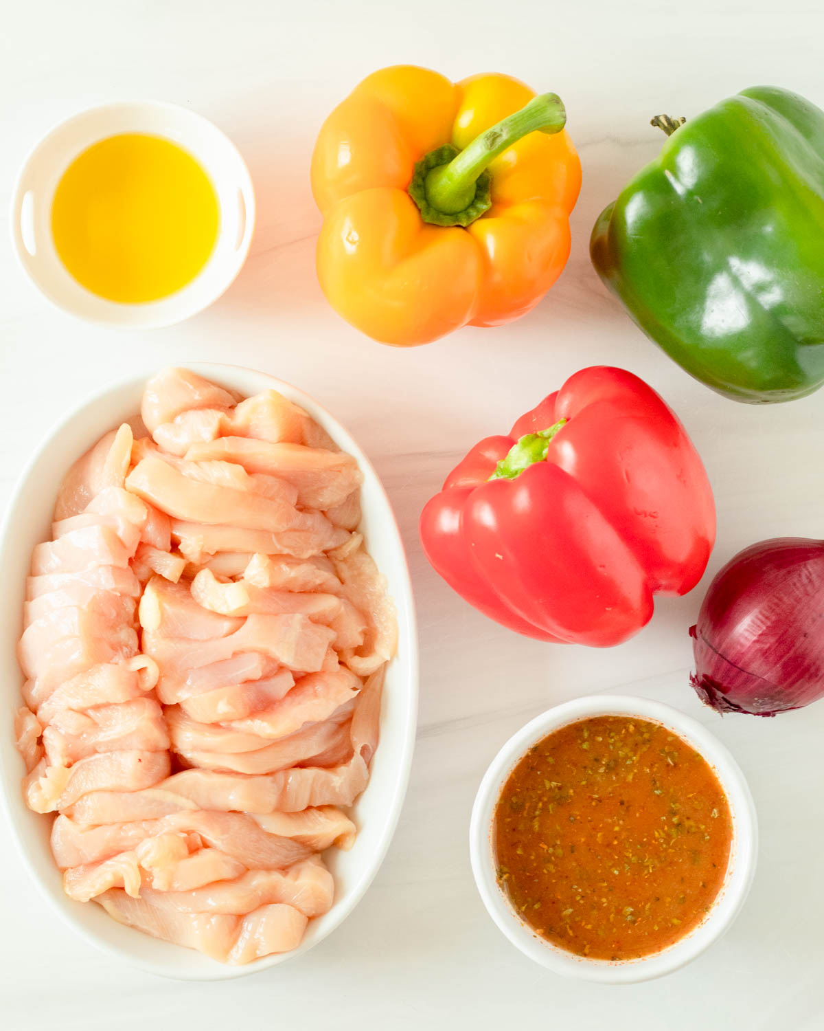 Ingredients for Chicken Fajitas