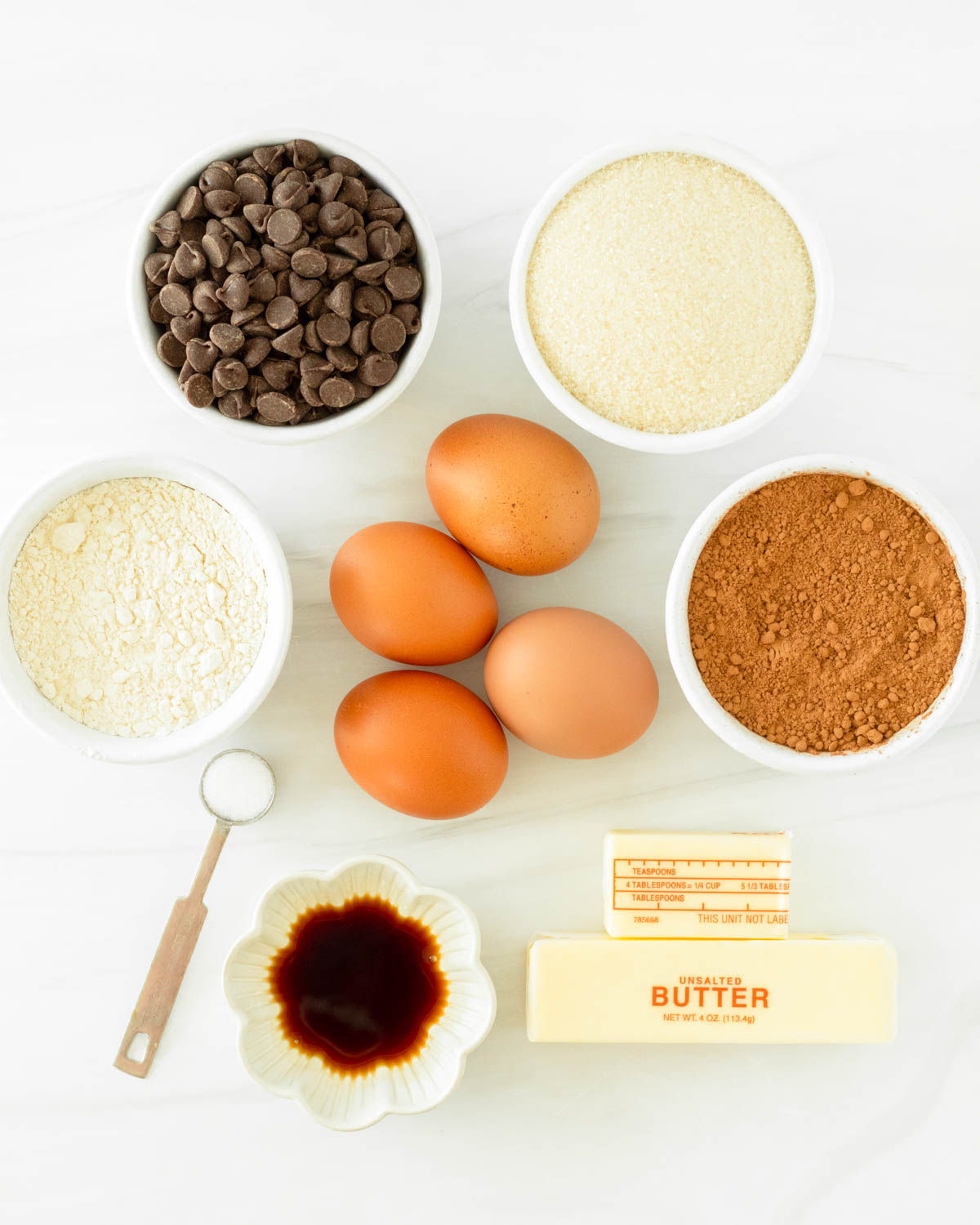Ingredients for Fudgy Brownies