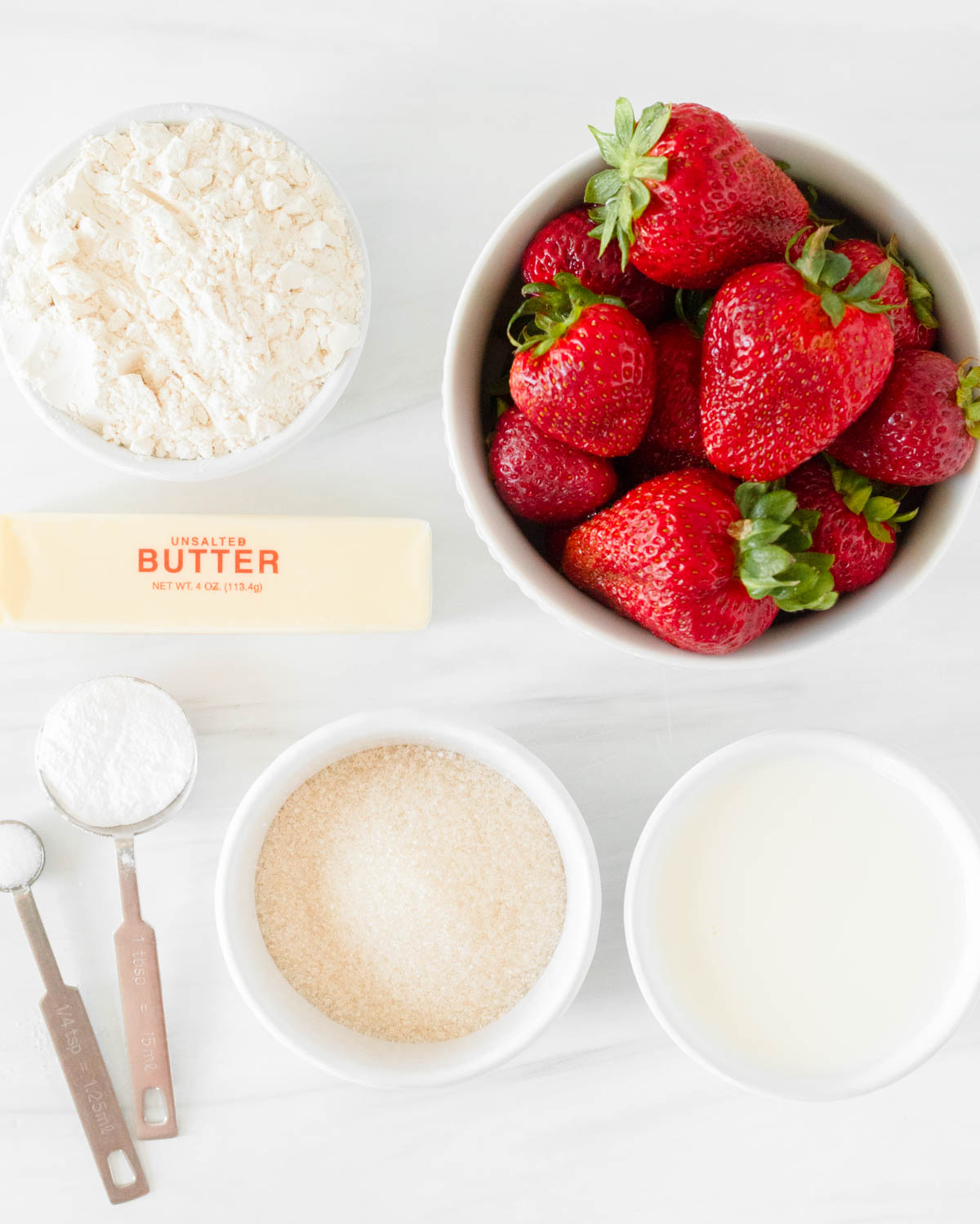 Ingredients for Strawberry Cobbler