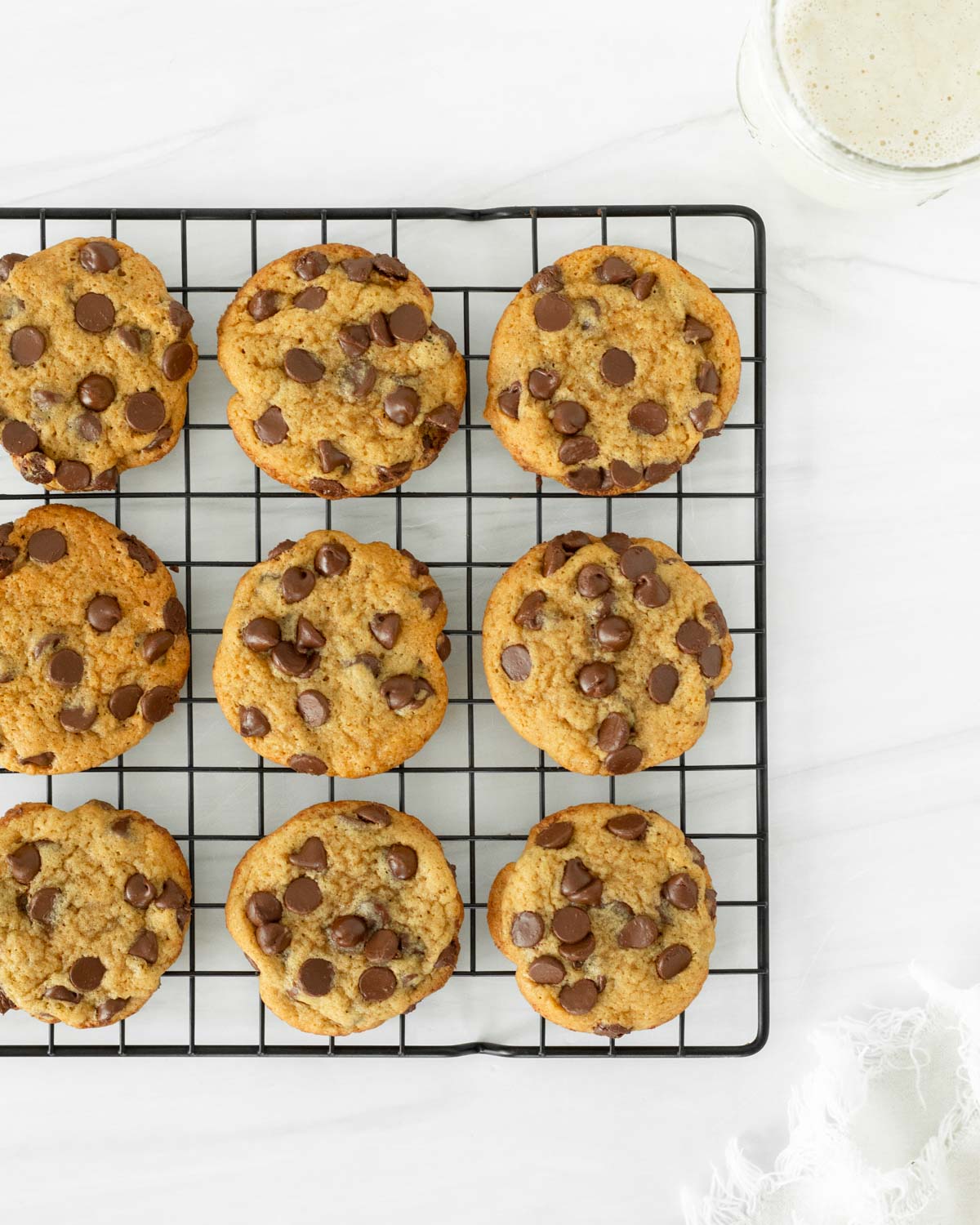 These sourdough chocolate chip cookies are soft, chewy chocolate chip cookies made with classic cookie ingredients and sourdough starter discard. This sourdough discard recipe is an easy cookie recipe that makes incredibly soft homemade cookies.