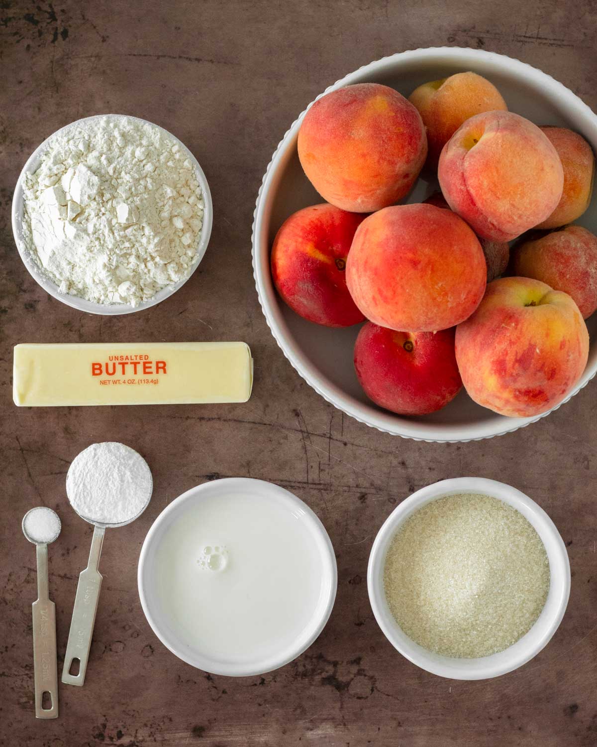 Ingredients for Peach Cobbler