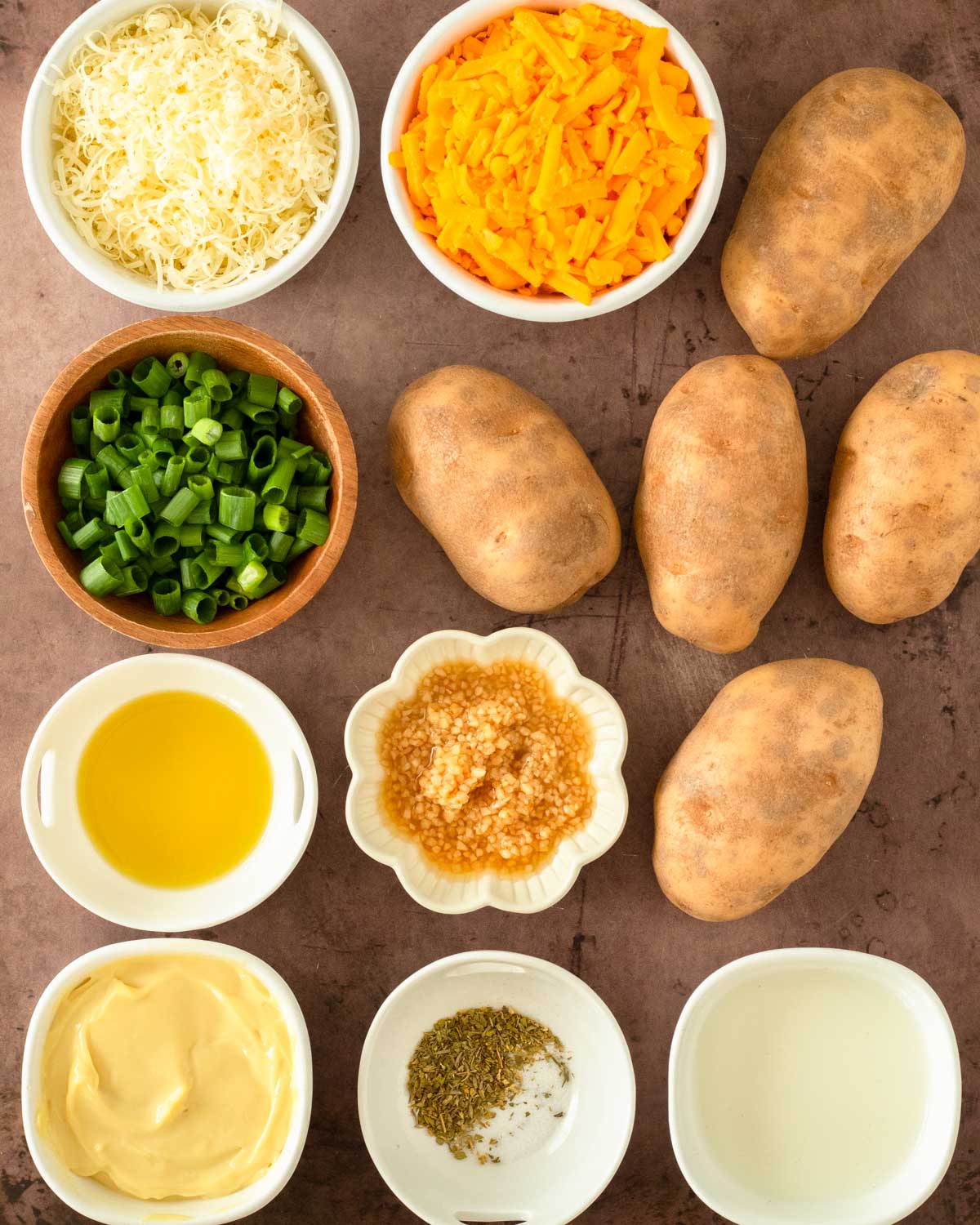 Ingredients for Twice Baked Potatoes Recipe
