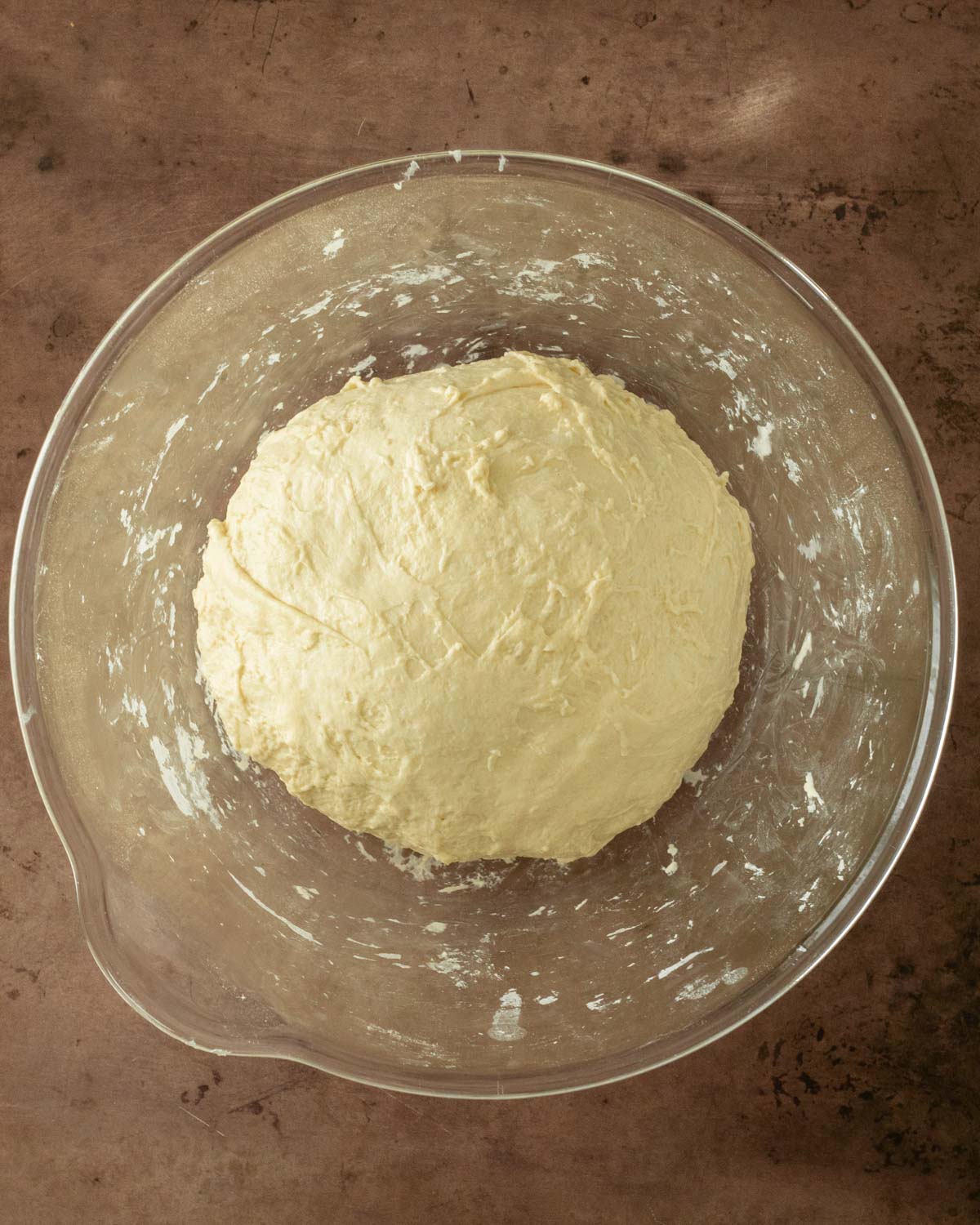 Step 7. Stretch and fold the dough to mix the salt in