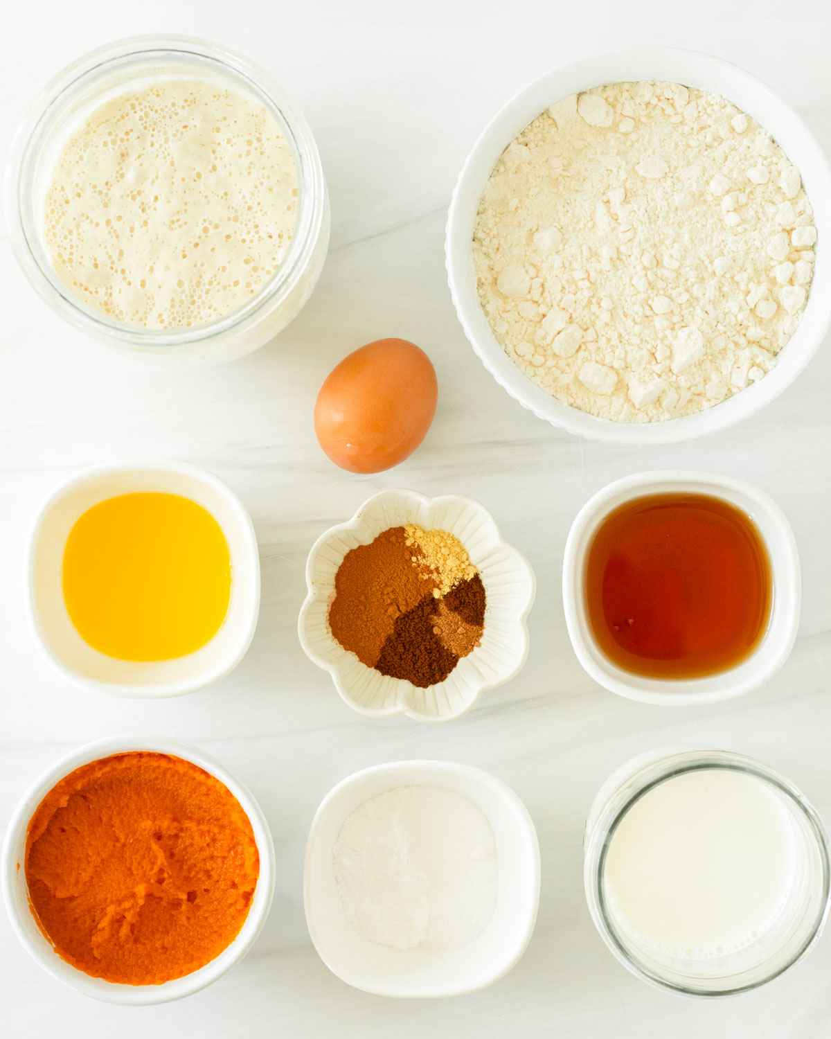 Sourdough Pumpkin Pancake Ingredients