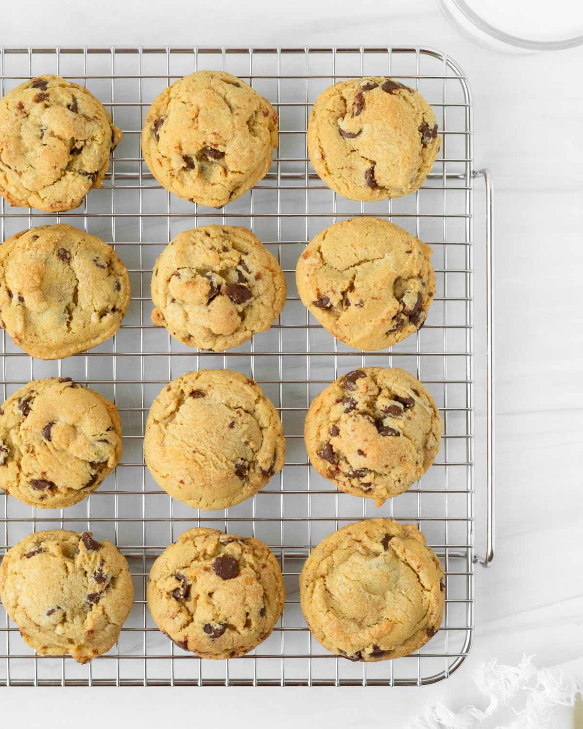 These chewy chocolate chip cookies are the best chocolate chip cookies made with classic ingredients for a cookie that has the perfect chewy texture.