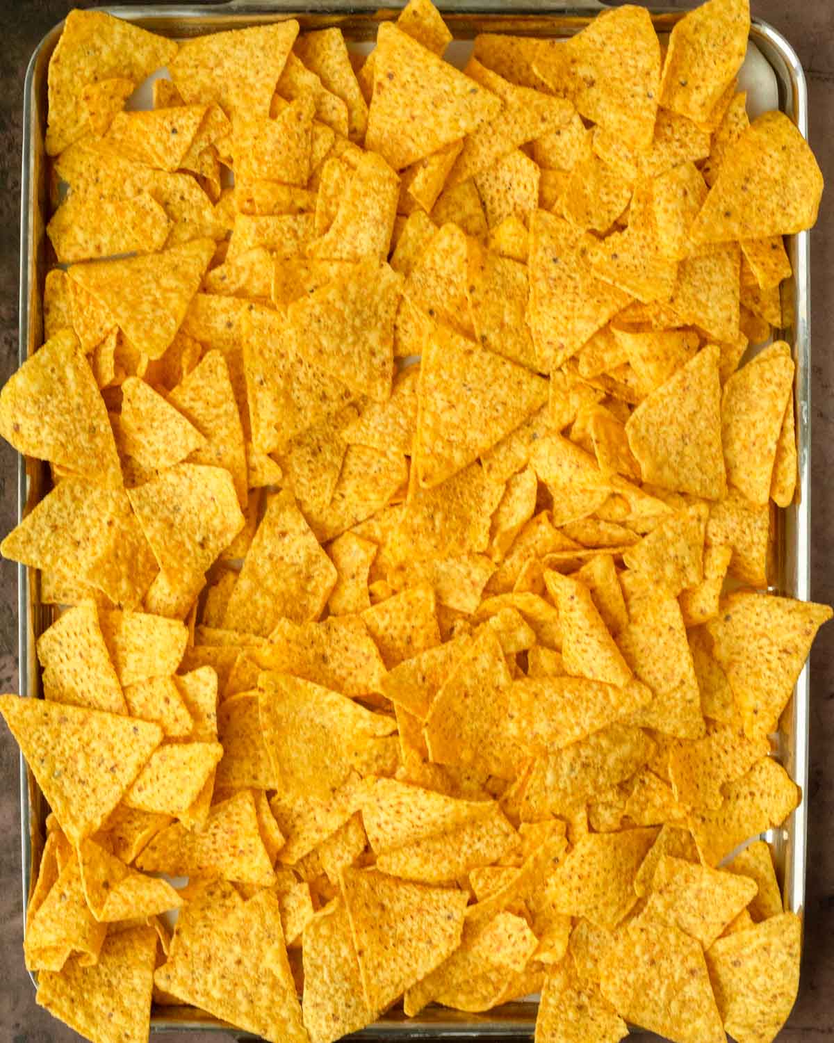 Step 1. Place the chips on the sheet pan