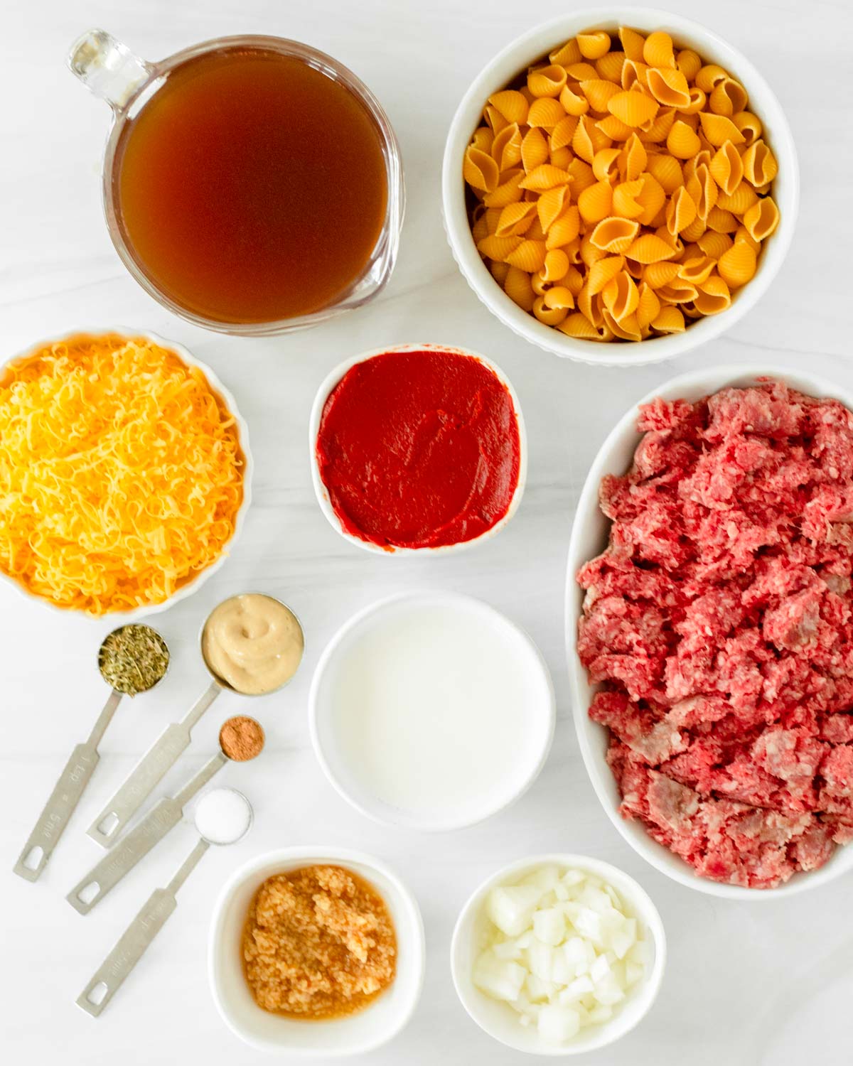 Cheeseburger Pasta Ingredients