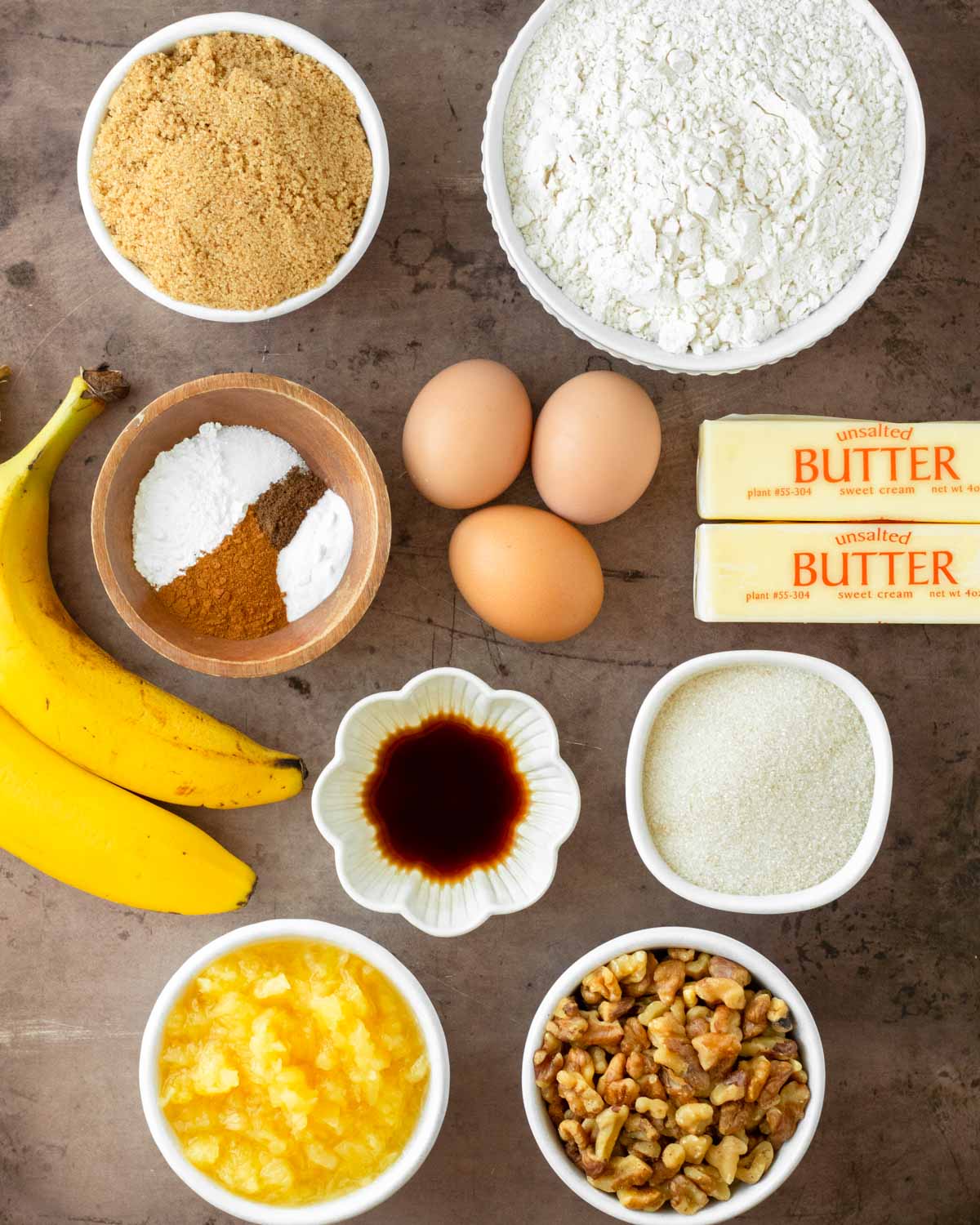 Ingredients for Hummingbird Cake