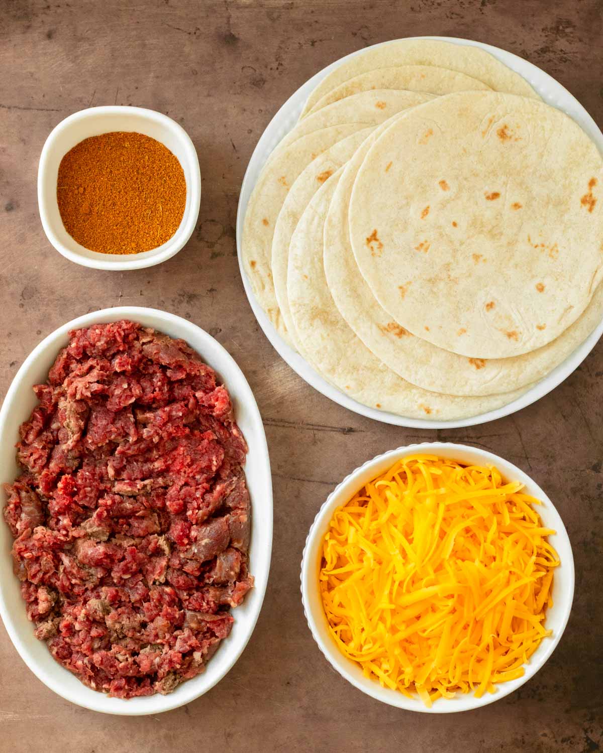 Crispy Venison Taco Ingredients