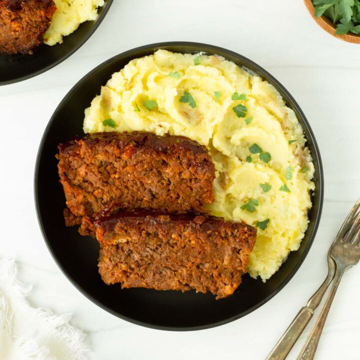 This venison meatloaf is a classic comfort food and easy venison recipe perfect for an easy dinner. Made with ground venison and staple pantry ingredients, our classic meatloaf recipe is a filling dinner recipe that is also great for meal prep.