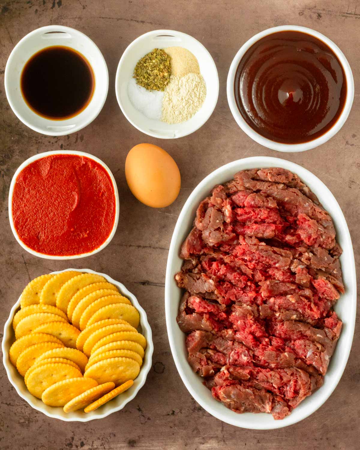Ingredients for BBQ Meatloaf Meatballs