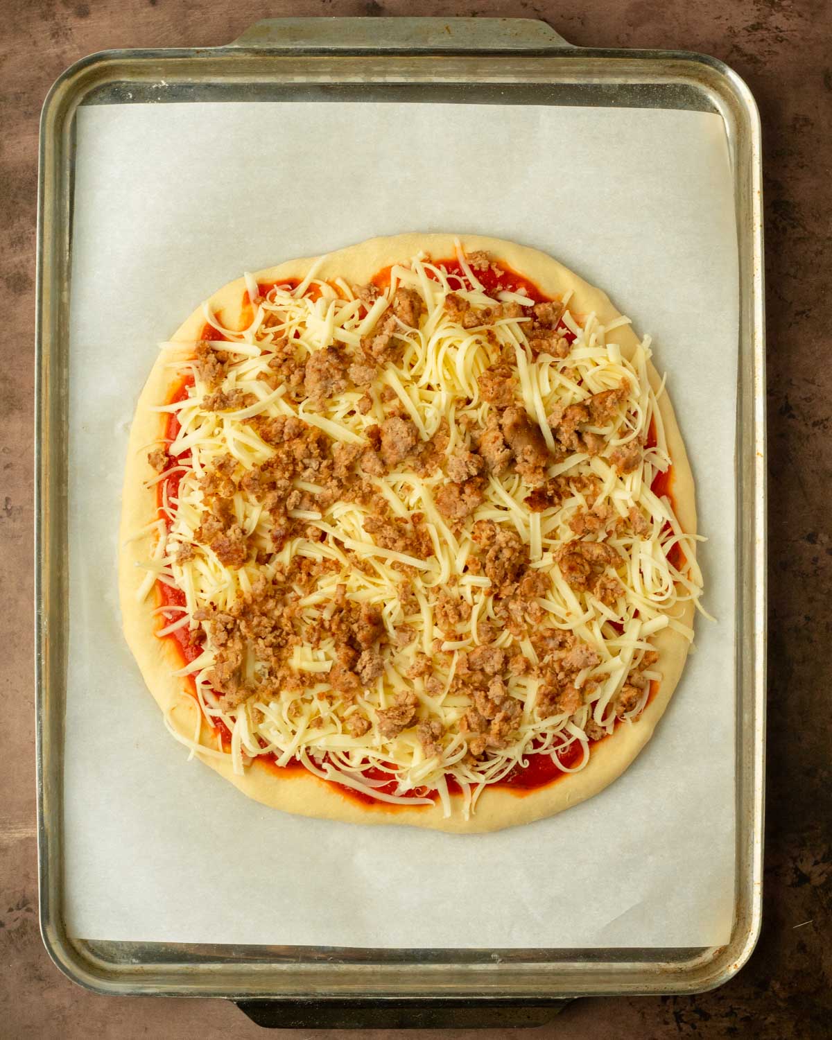 Step 4. Top the dough with toppings