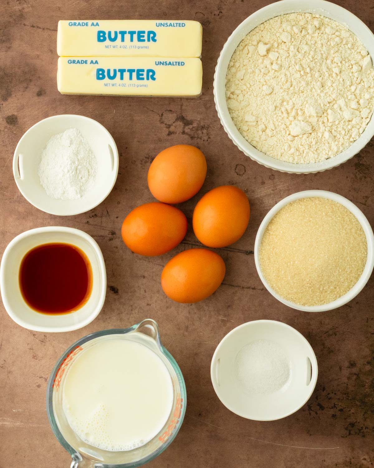 Ingredients for Vanilla Cupcakes