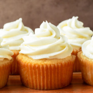 These vanilla cupcakes are deliciously soft homemade cupcakes with a rich vanilla flavor and topped with smooth and creamy buttercream frosting.