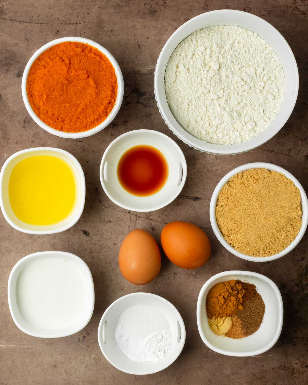 Ingredients for Homemade Pumpkin Bread