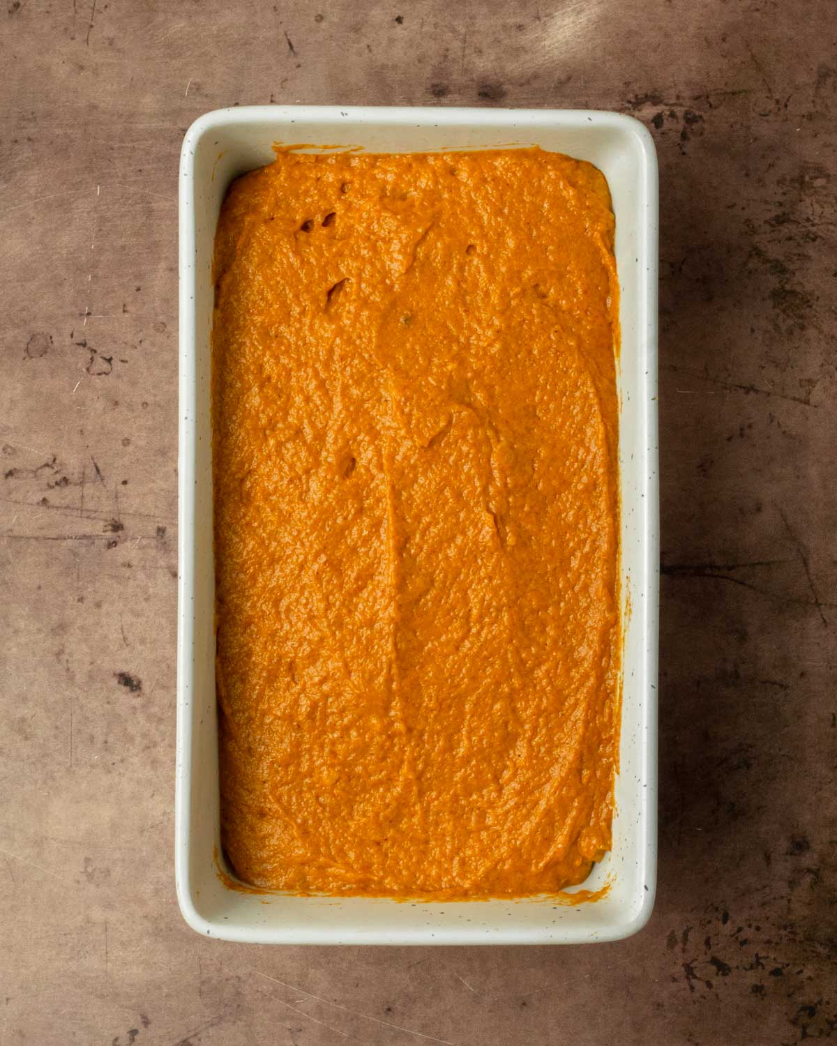 Step 2. Pour the mixture into a loaf pan